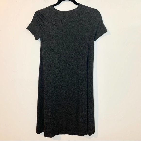 MADEWELL Swingy Tee Dress in Heather Charcoal - Picture 8 of 10